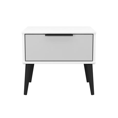 Hong Kong (Black Legs) 1 Drawer Bedside Cabinet  with Legs