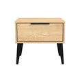 Hong Kong (Black Legs) 1 Drawer Bedside Cabinet  with Legs