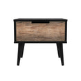 Hong Kong (Black Legs) 1 Drawer Bedside Cabinet  with Legs