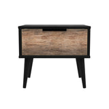 Hong Kong (Black Legs) 1 Drawer Bedside Cabinet  with Legs