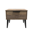 Hong Kong (Black Legs) 1 Drawer Bedside Cabinet  with Legs