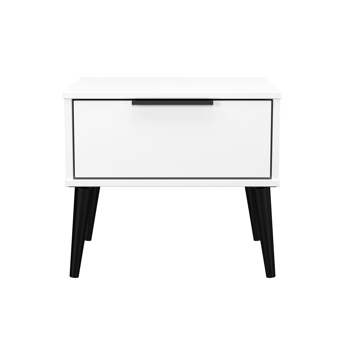 Hong Kong (Black Legs) 1 Drawer Bedside Cabinet  with Legs