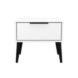 Hong Kong (Black Legs) 1 Drawer Bedside Cabinet  with Legs