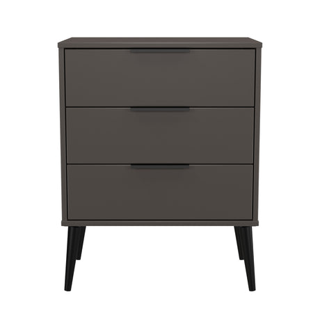 Hong Kong (Black Legs) 3 Drawer Midi Chest with Legs