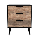 Hong Kong (Black Legs) 3 Drawer Midi Chest with Legs