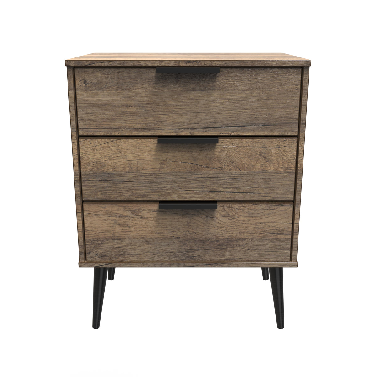 Hong Kong (Black Legs) 3 Drawer Midi Chest with Legs