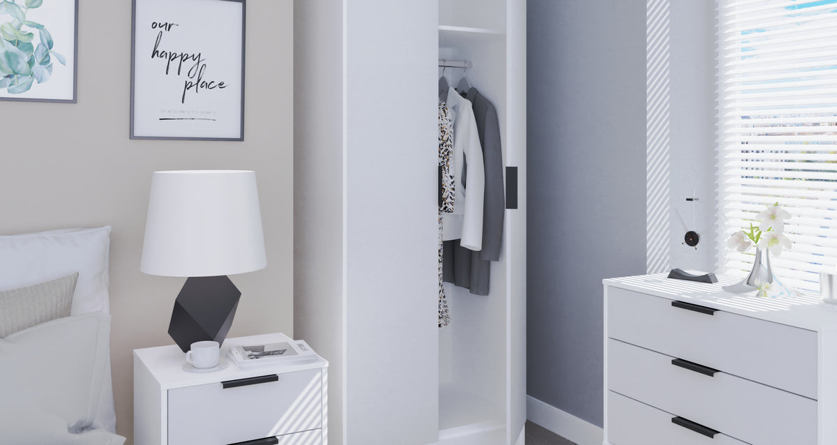 Hong Kong (Black Legs) Tall Plain Wardrobe