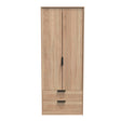 Hong Kong (Black Legs) Tall 2 Drawer Wardrobe
