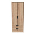 Hong Kong (Black Legs) Tall 2 Drawer Wardrobe