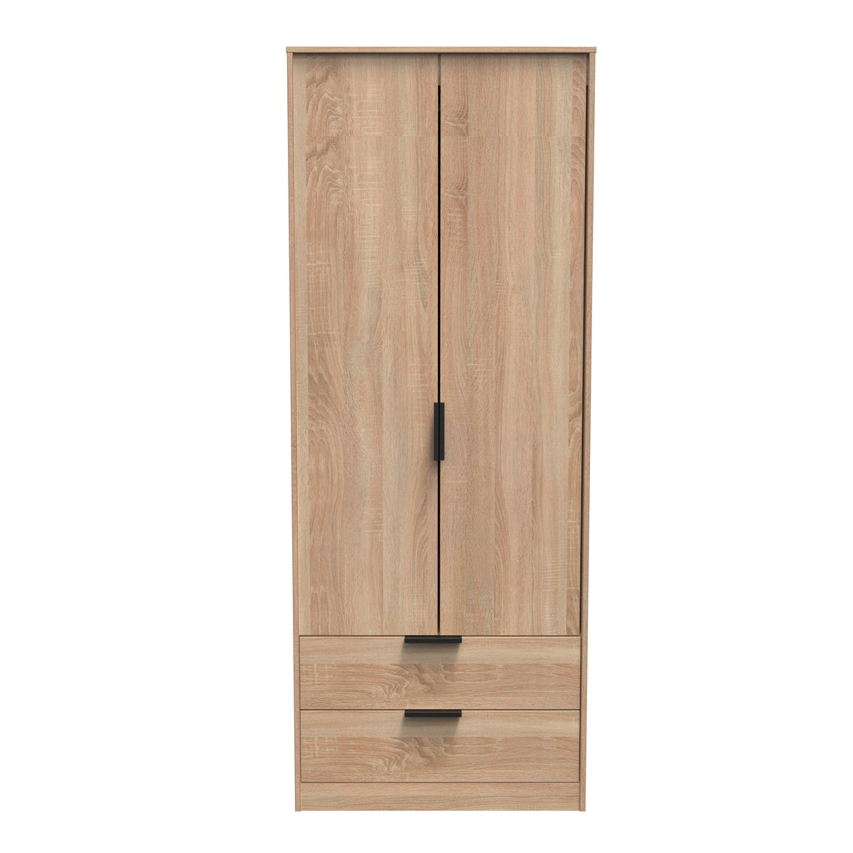 Hong Kong (Black Legs) Tall 2 Drawer Wardrobe