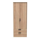 Hong Kong (Black Legs) Tall 2 Drawer Wardrobe