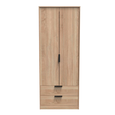 Hong Kong (Black Legs) Tall 2 Drawer Wardrobe