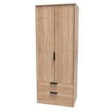 Hong Kong (Black Legs) Tall 2 Drawer Wardrobe