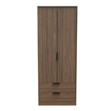 Hong Kong (Black Legs) Tall 2 Drawer Wardrobe