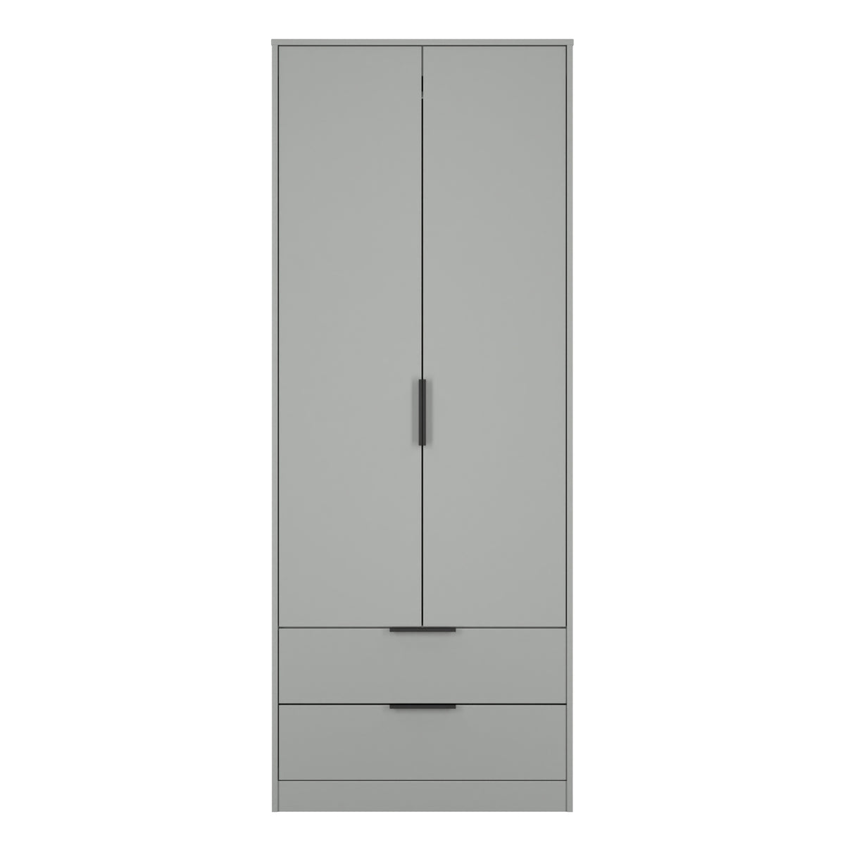 Hong Kong (Black Legs) Tall 2 Drawer Wardrobe