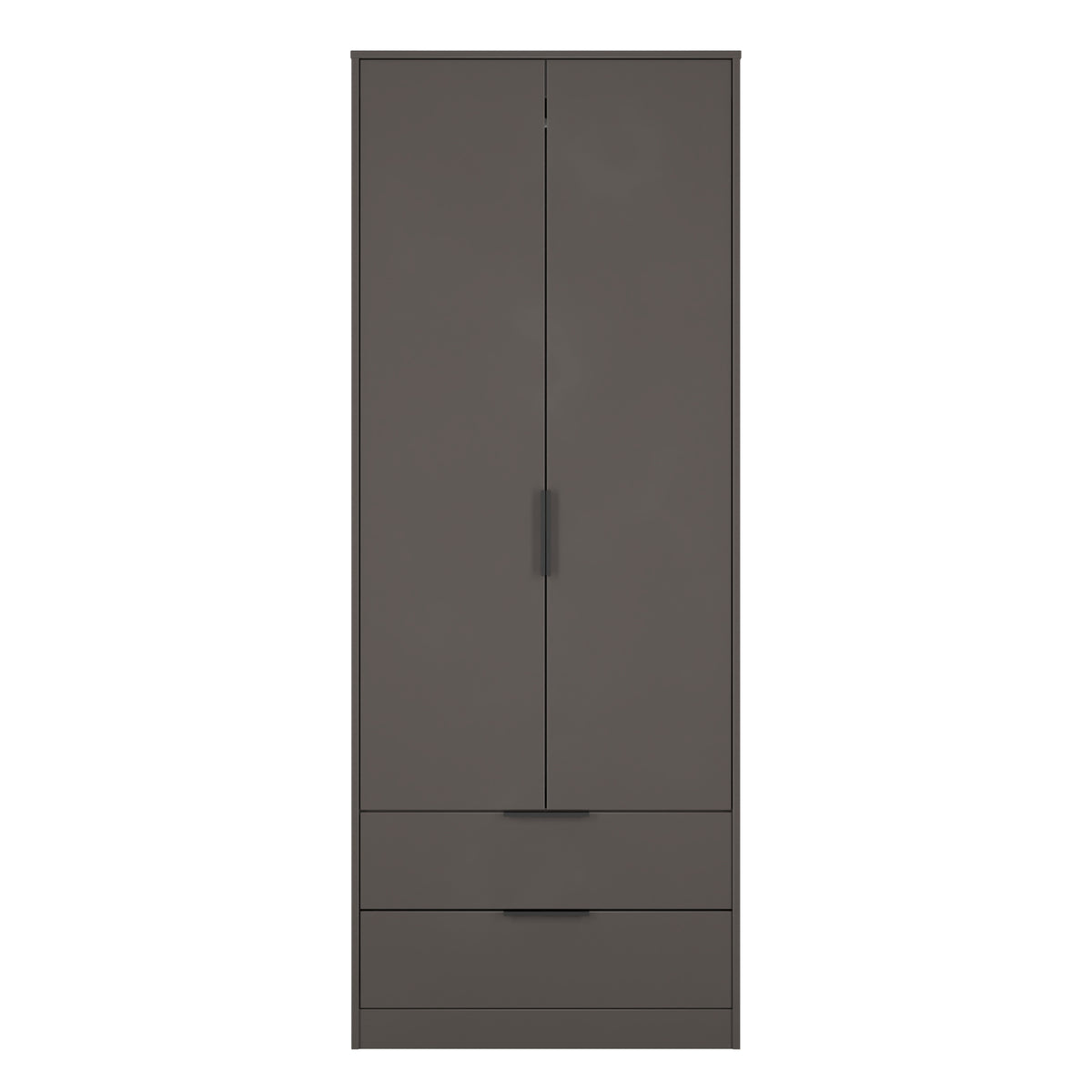 Hong Kong (Black Legs) Tall 2 Drawer Wardrobe