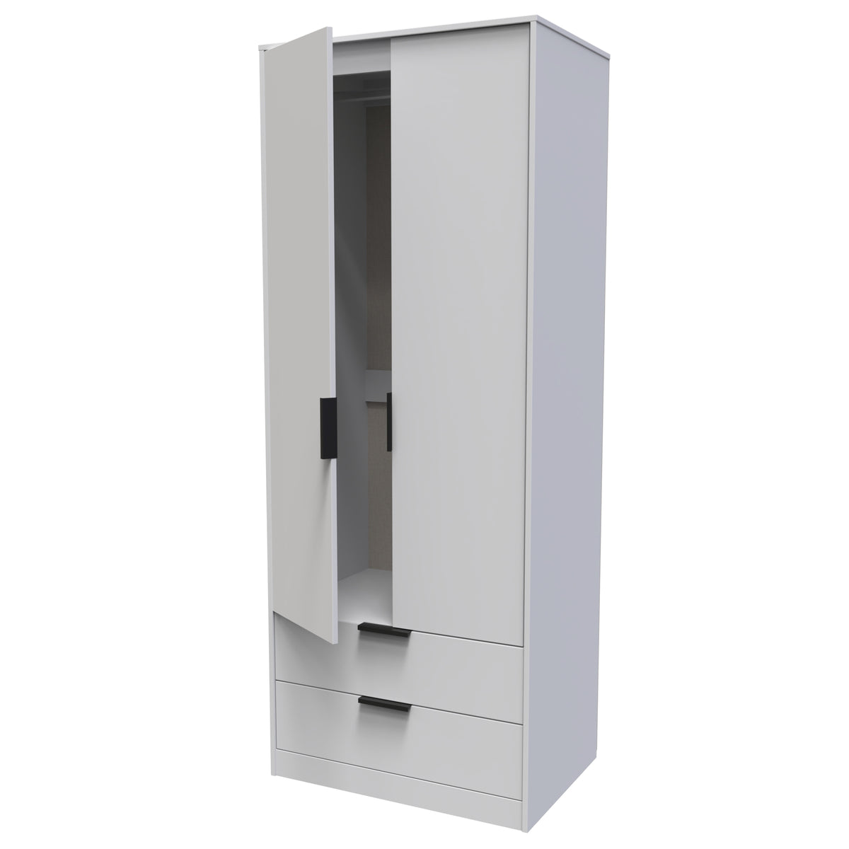 Hong Kong Tall 2 Drawer Wardrobe