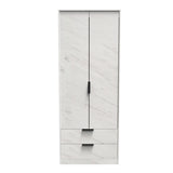 Hong Kong (Black Legs) Tall 2 Drawer Wardrobe