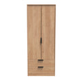 Hong Kong (Black Legs) Tall 2 Drawer Wardrobe