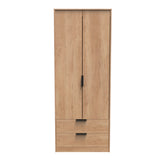 Hong Kong (Black Legs) Tall 2 Drawer Wardrobe