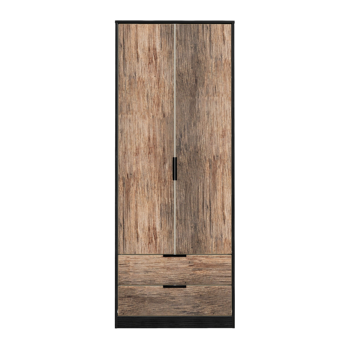 Hong Kong (Black Legs) Tall 2 Drawer Wardrobe