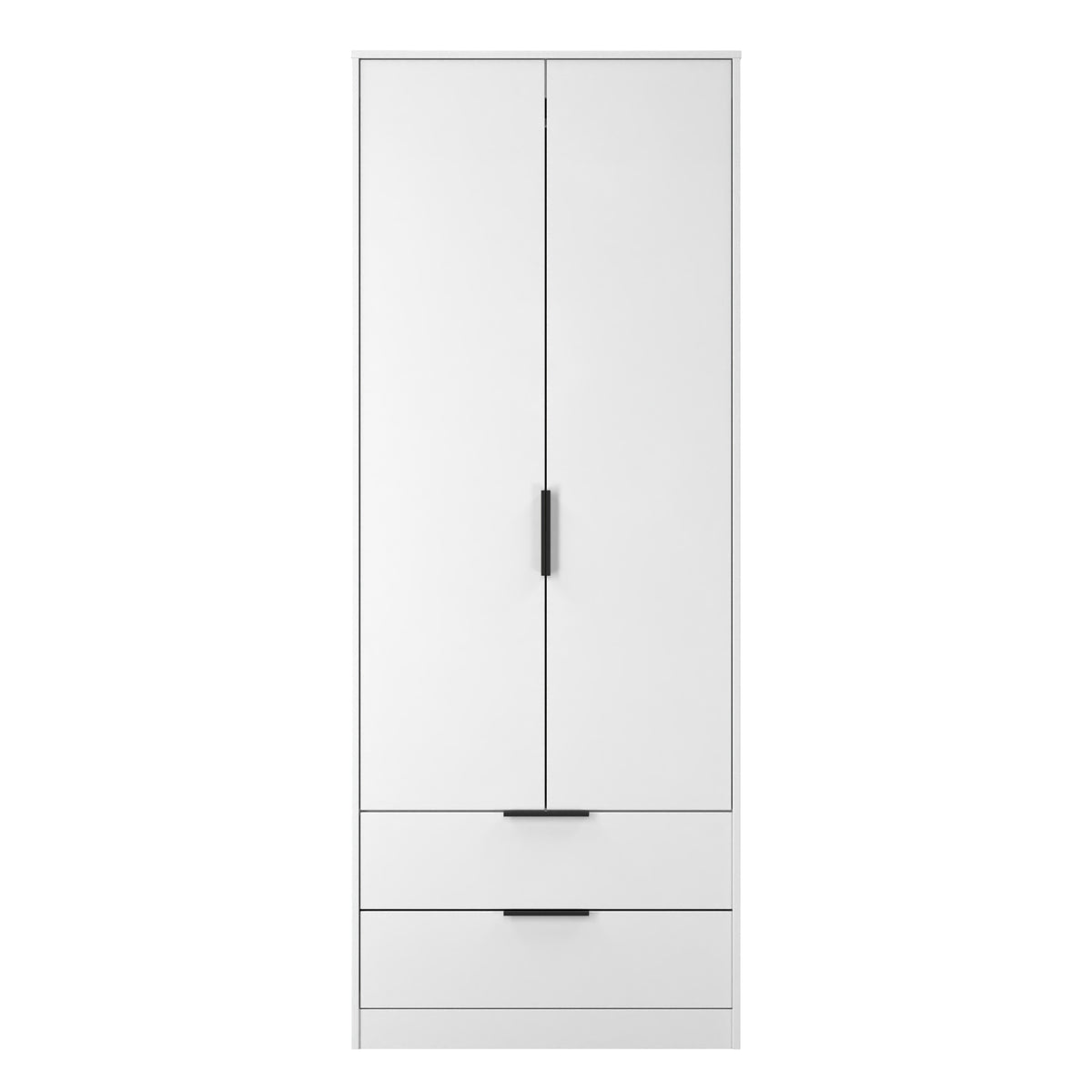 Hong Kong (Black Legs) Tall 2 Drawer Wardrobe