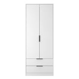 Hong Kong (Black Legs) Tall 2 Drawer Wardrobe