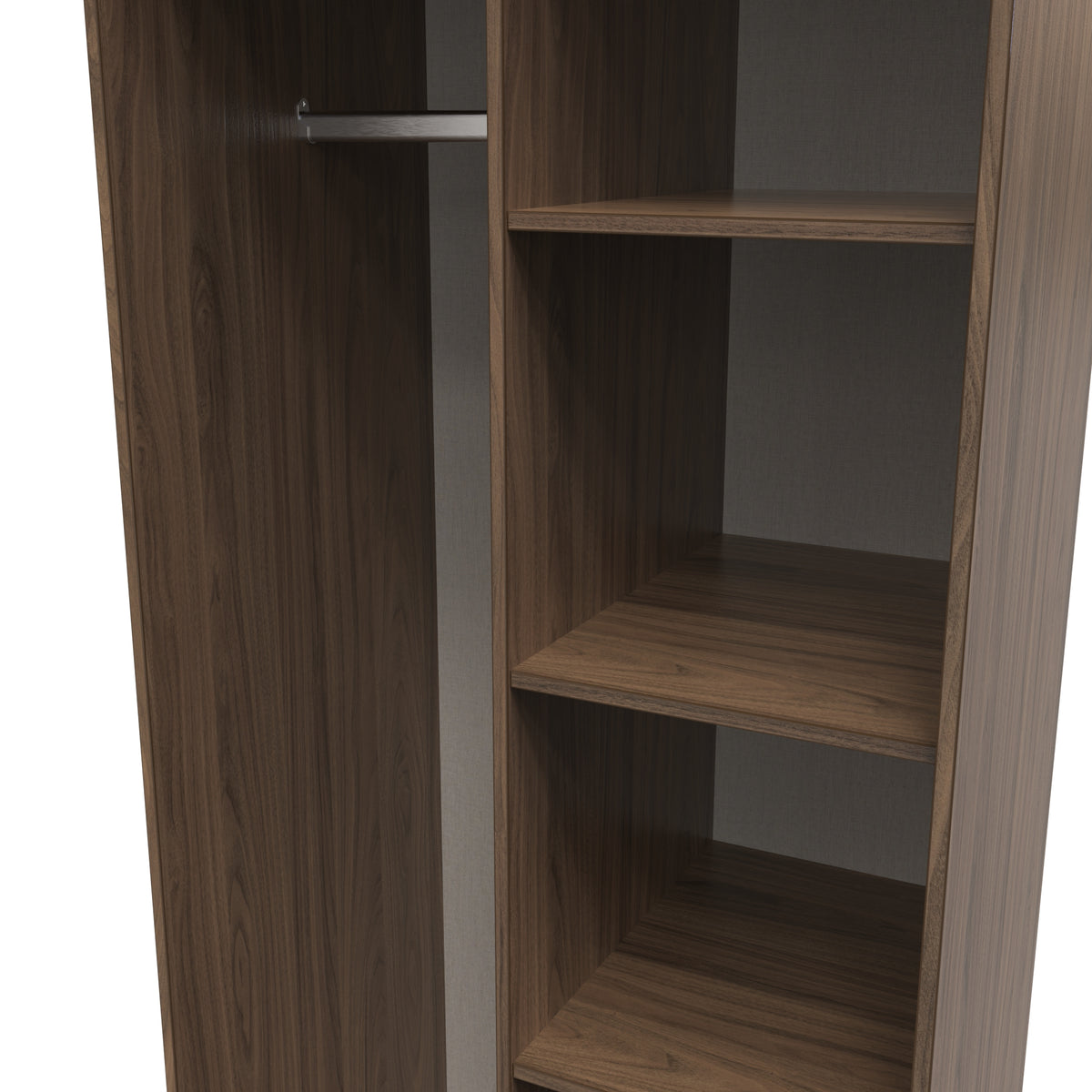 Hong Kong (Black Legs) Tall Open Wardrobe