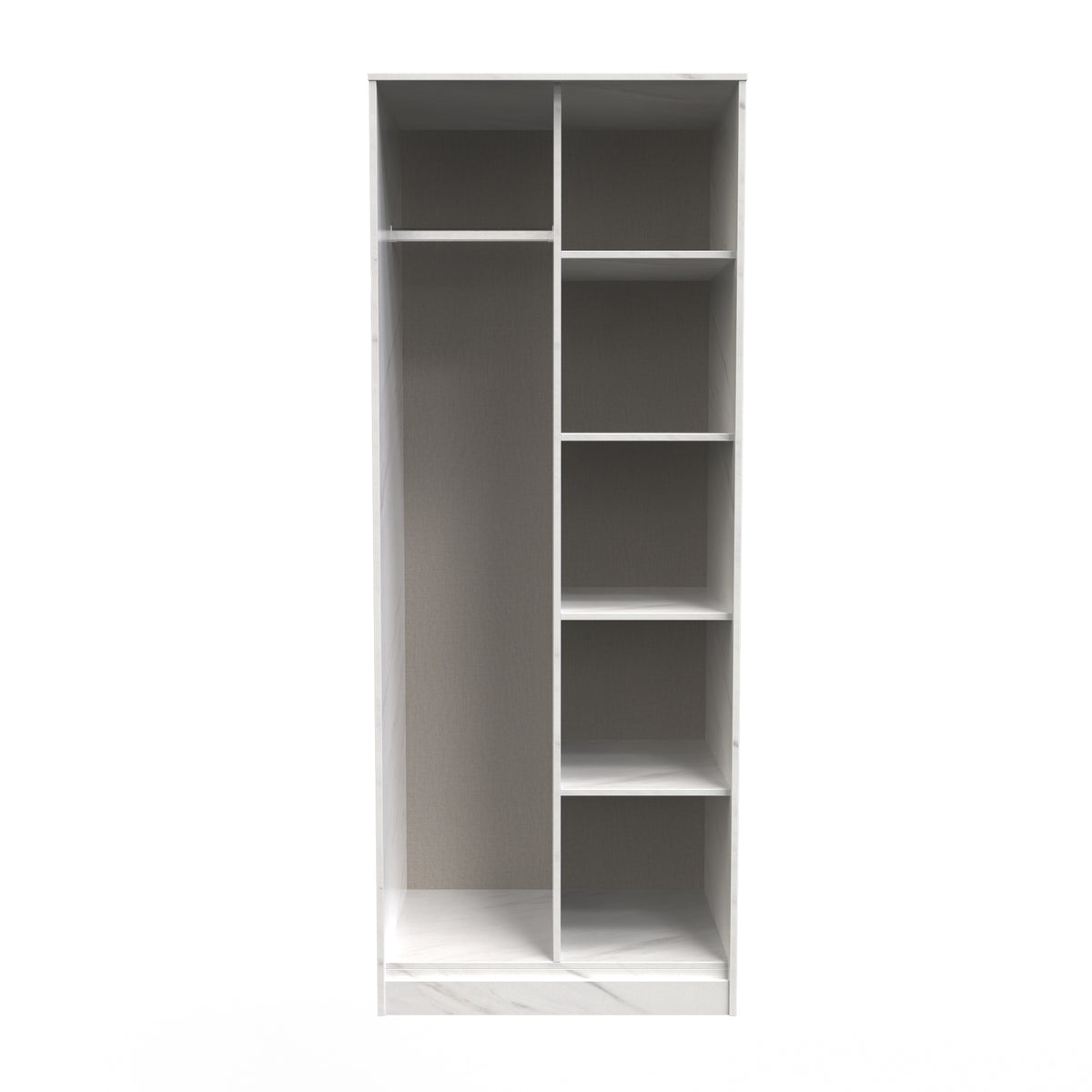 Hong Kong (Black Legs) Tall Open Wardrobe
