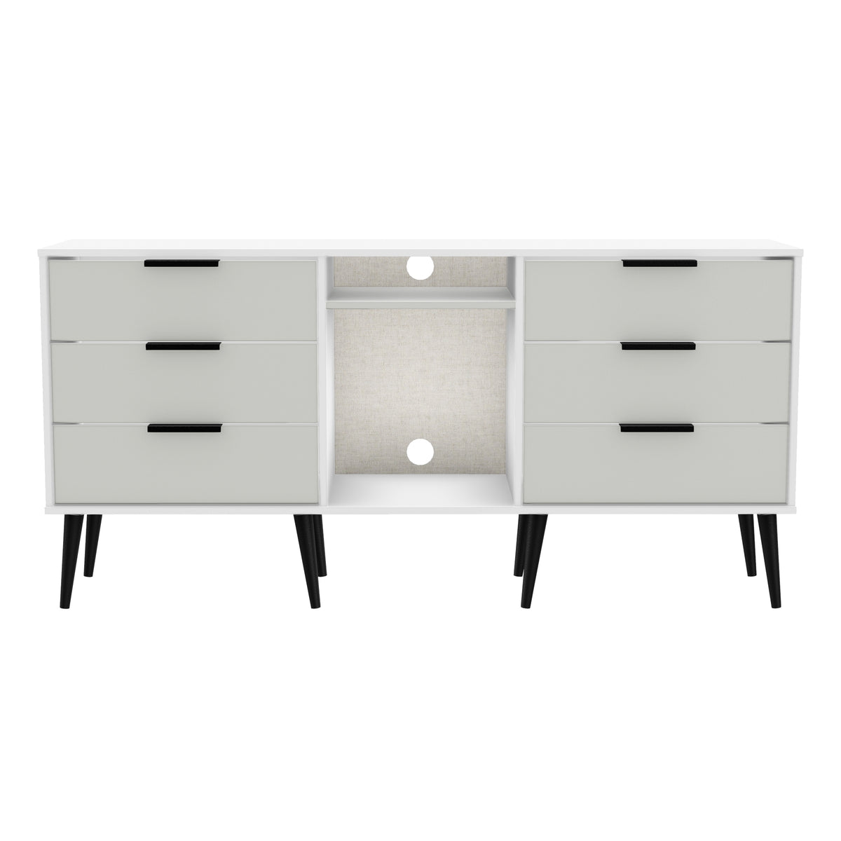Hong Kong 6 Drawer TV Unit with legs
