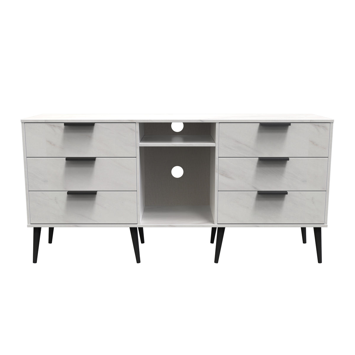 Hong Kong 6 Drawer TV Unit with legs
