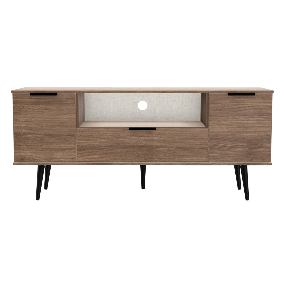 Hong Kong (Black Legs) 2 Door 1 Drawer Wide TV Unit