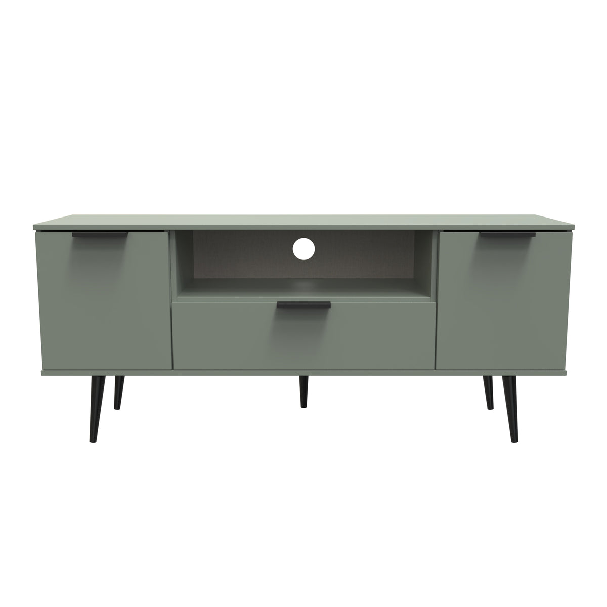 Hong Kong (Black Legs) 2 Door 1 Drawer Wide TV Unit