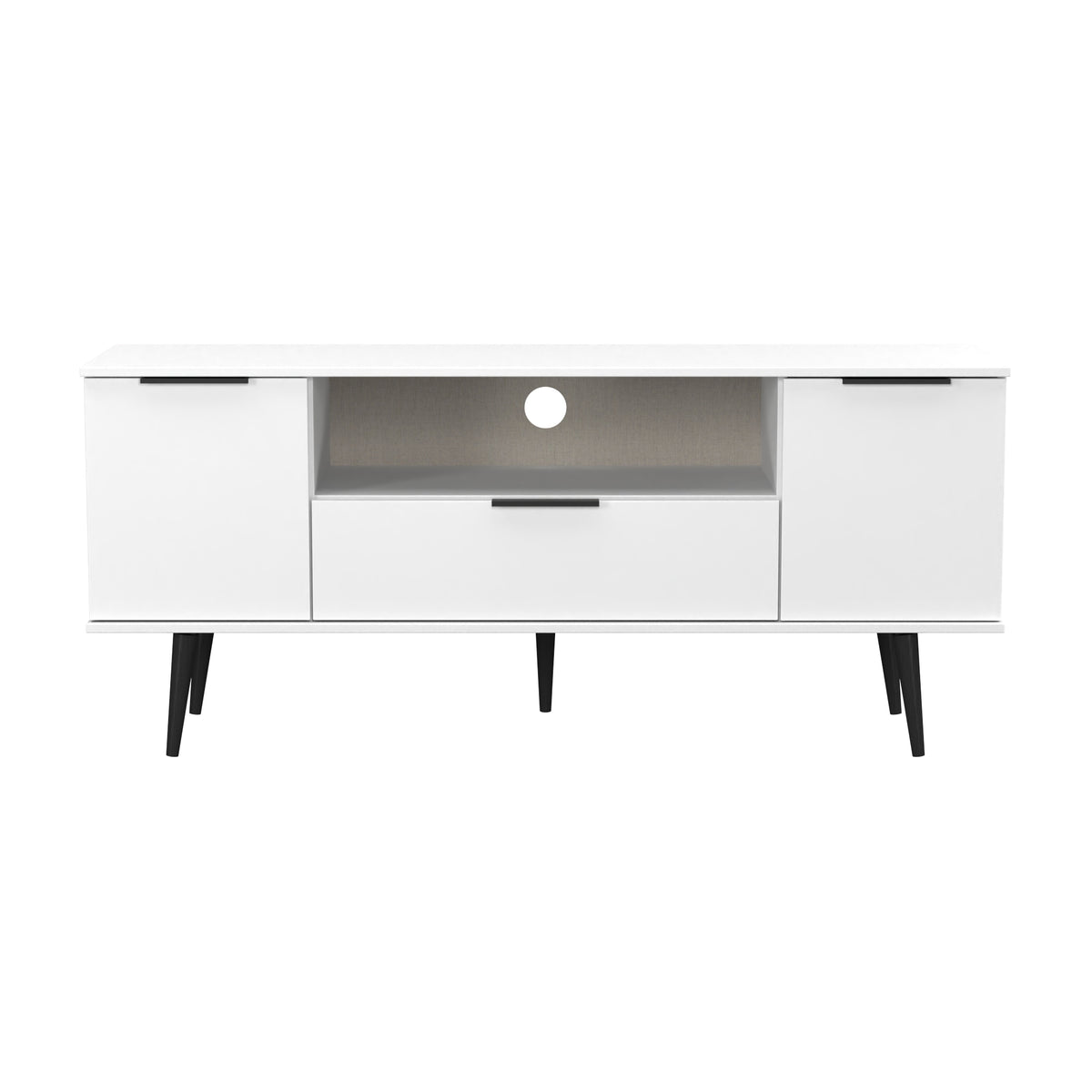 Hong Kong (Black Legs) 2 Door 1 Drawer Wide TV Unit