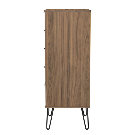 Hong Kong (Black Hairpin Legs) 5 Drawer Bedside Cabinet