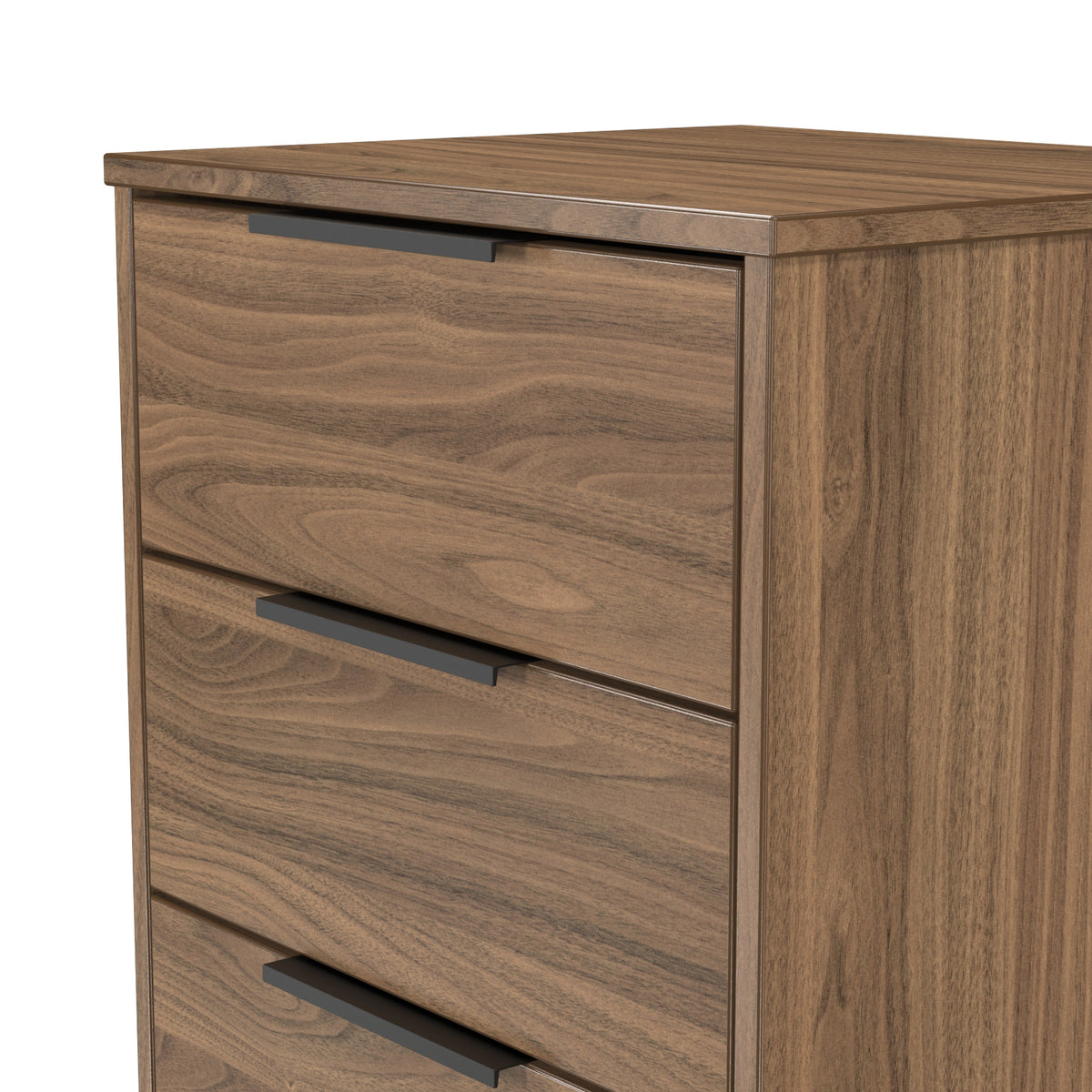 Hong Kong (Black Hairpin Legs) 5 Drawer Bedside Cabinet