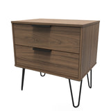 Hong Kong (Black Hairpin Legs) 2 Drawer Midi Chest