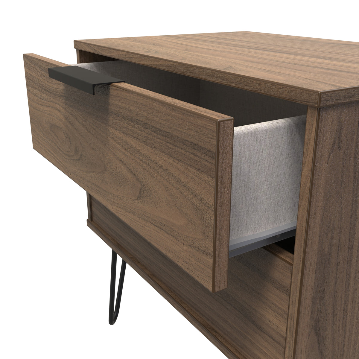 Hong Kong (Black Hairpin Legs) 2 Drawer Midi Chest