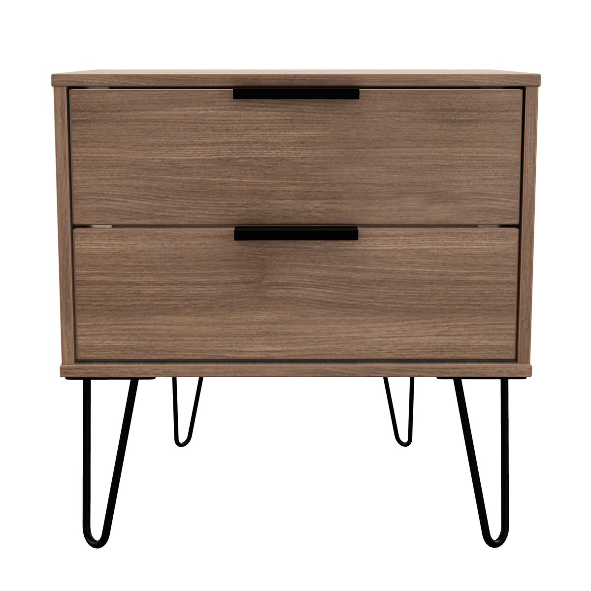 Hong Kong (Black Hairpin Legs) 2 Drawer Midi Chest
