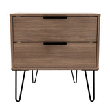 Hong Kong (Black Hairpin Legs) 2 Drawer Midi Chest