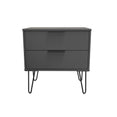 Hong Kong (Black Hairpin Legs) 2 Drawer Midi Chest