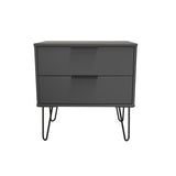 Hong Kong (Black Hairpin Legs) 2 Drawer Midi Chest