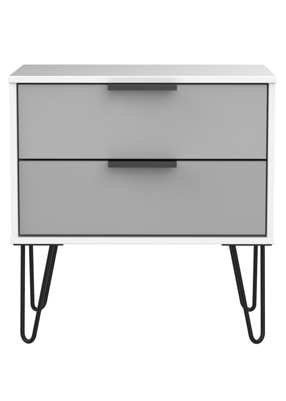 Hong Kong (Black Hairpin Legs) 2 Drawer Midi Chest