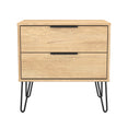 Hong Kong (Black Hairpin Legs) 2 Drawer Midi Chest