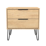 Hong Kong (Black Hairpin Legs) 2 Drawer Midi Chest