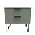 Hong Kong (Black Hairpin Legs) 2 Drawer Midi Chest