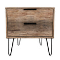 Hong Kong (Black Hairpin Legs) 2 Drawer Midi Chest