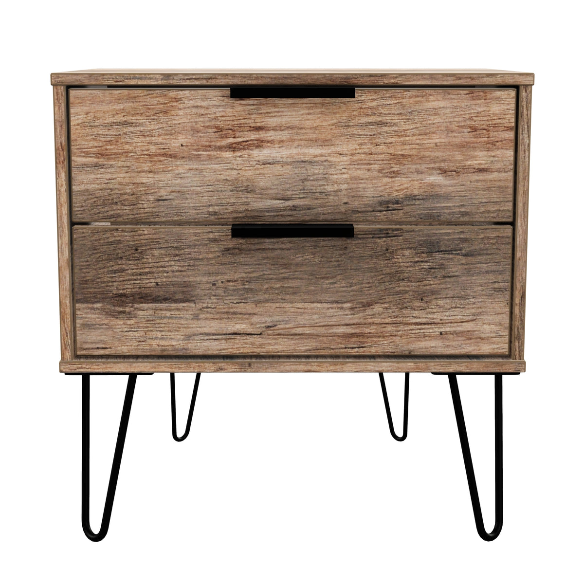 Hong Kong (Black Hairpin Legs) 2 Drawer Midi Chest