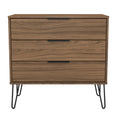 Hong Kong (Black Hairpin Legs) 3 Drawer Chest