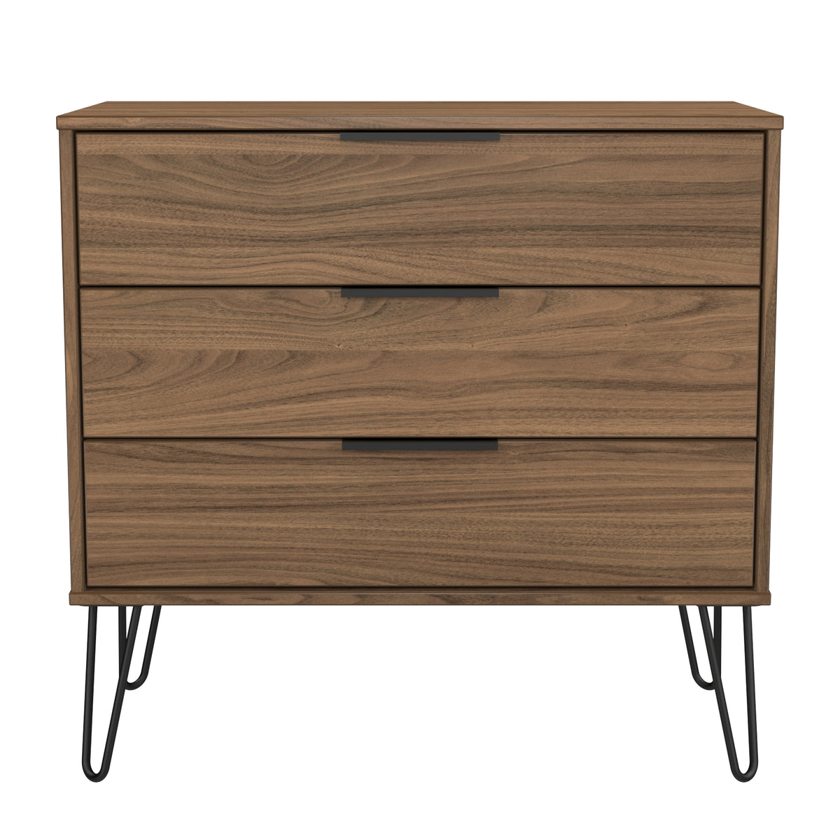 Hong Kong (Black Hairpin Legs) 3 Drawer Chest